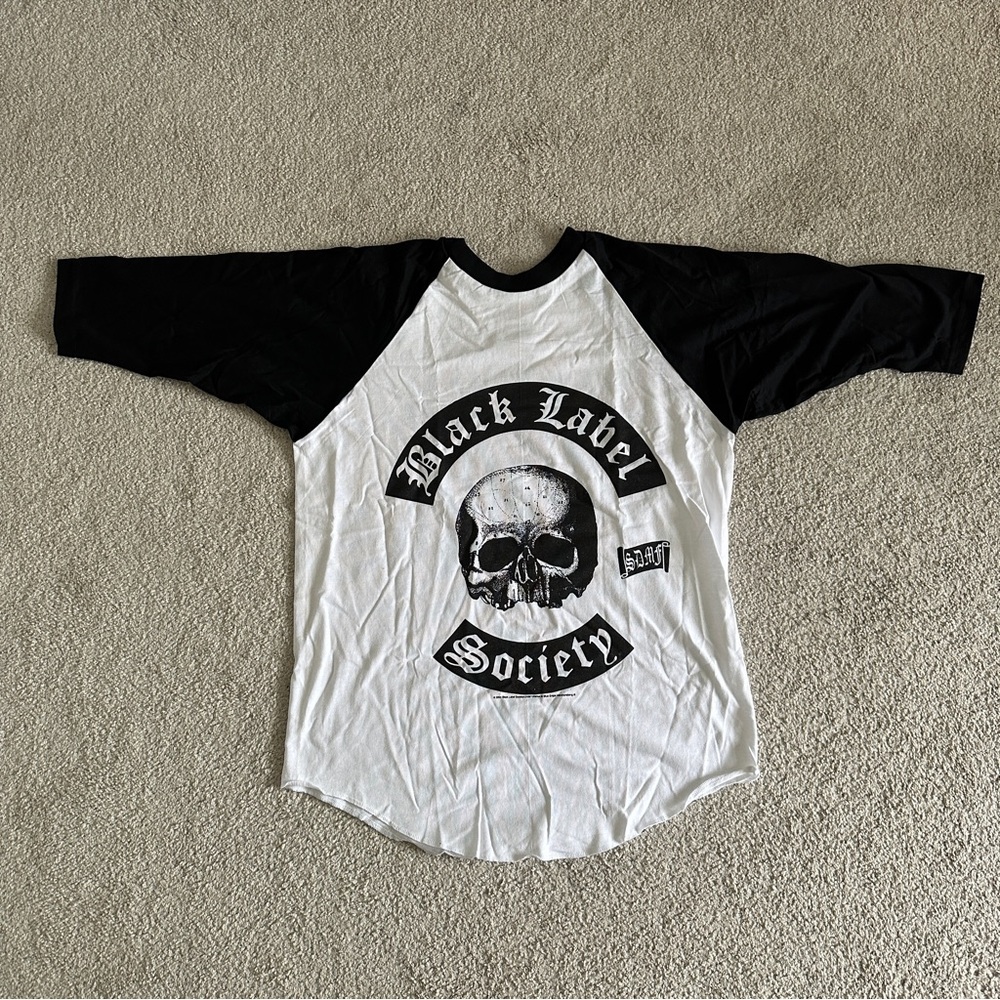 Vintage 2003 BLACK LABEL SOCIETY Raglan Baseball T-Shirt XL Zakk Wylde Unworn